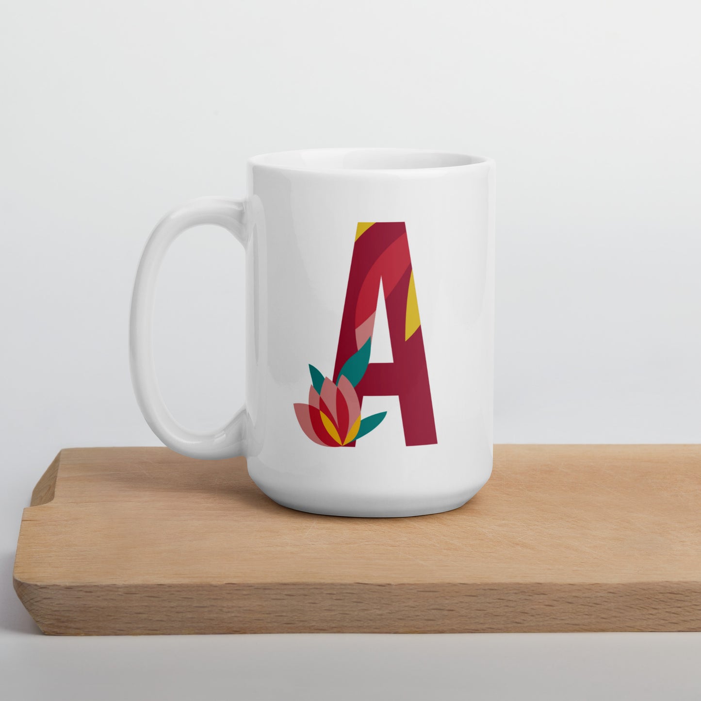 Letras Flor Taza