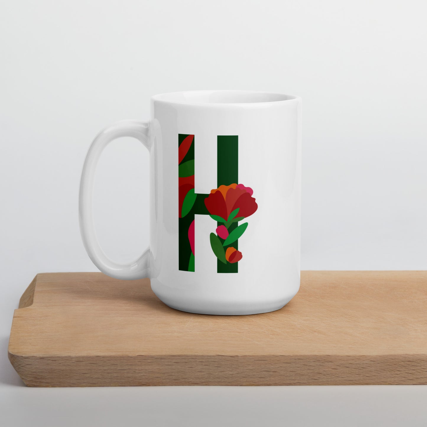 Letras Flor Taza