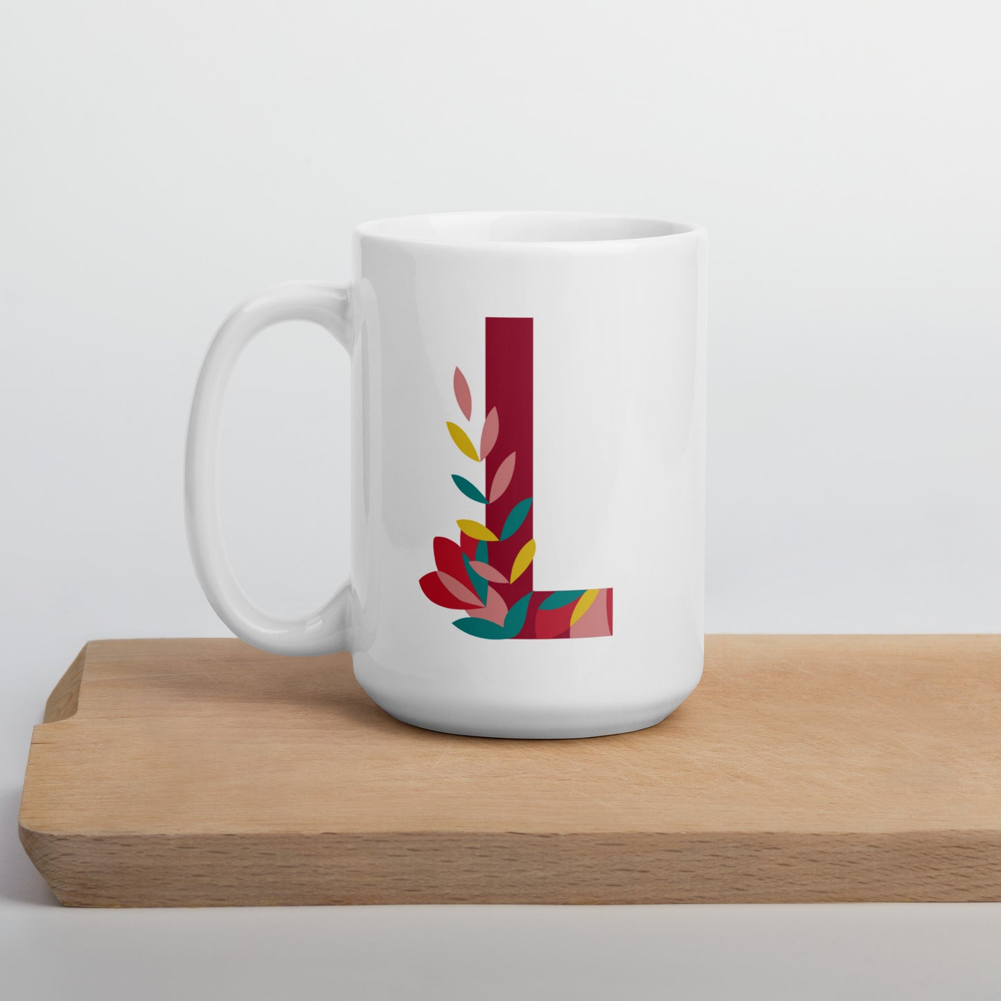 Letras Flor Taza