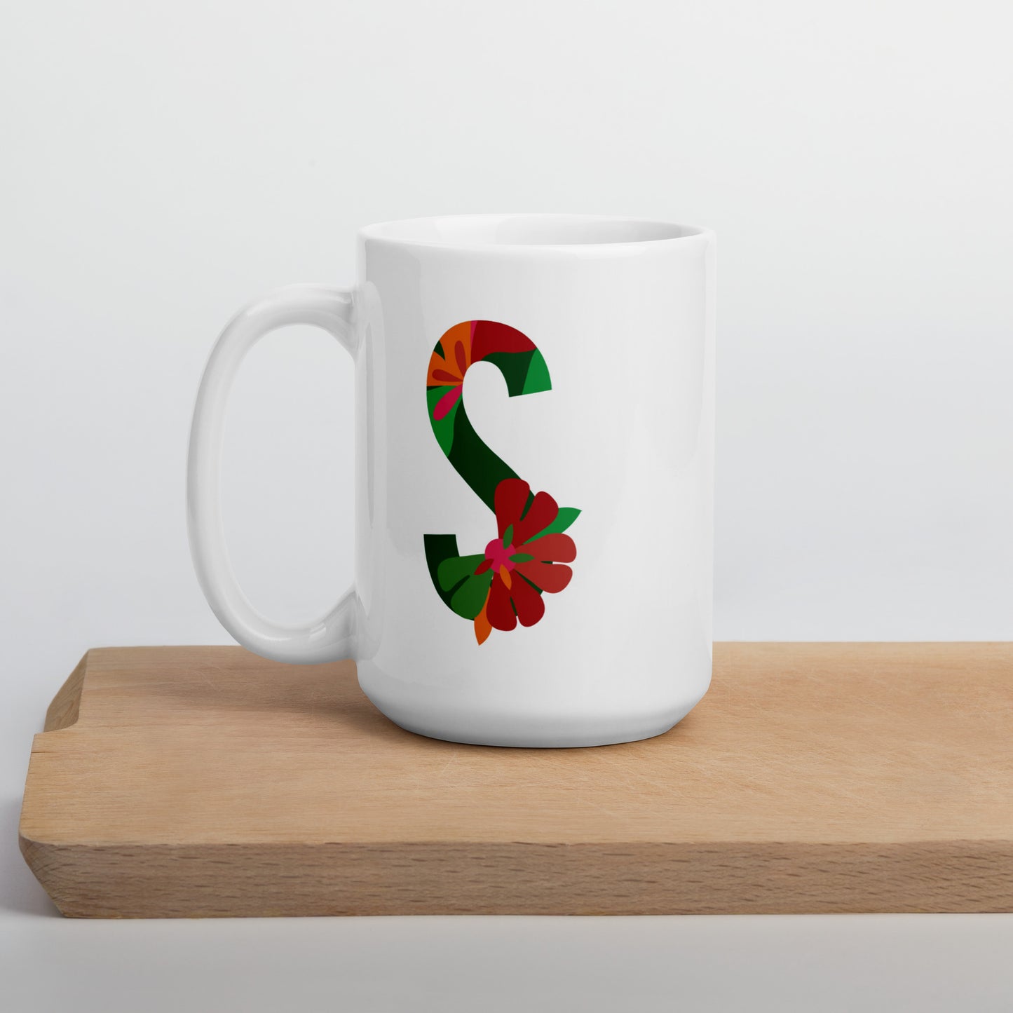 Letras Flor Taza