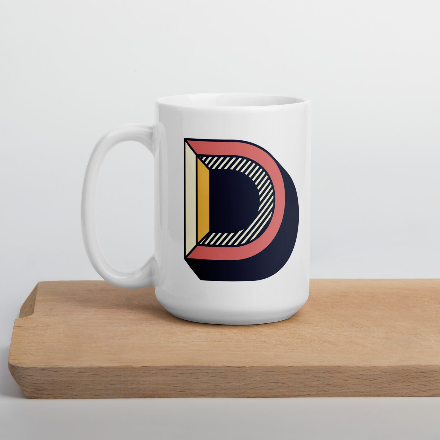 Letras Lineas Retro Taza