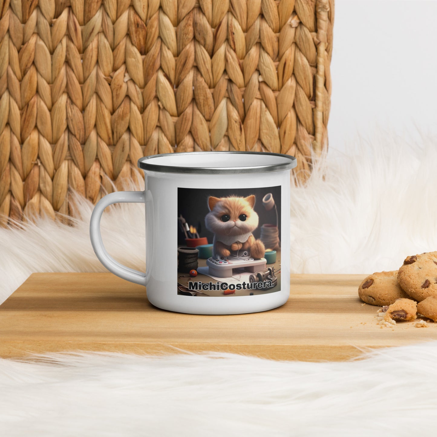 Gato Profesiones Michi Costurera Taza