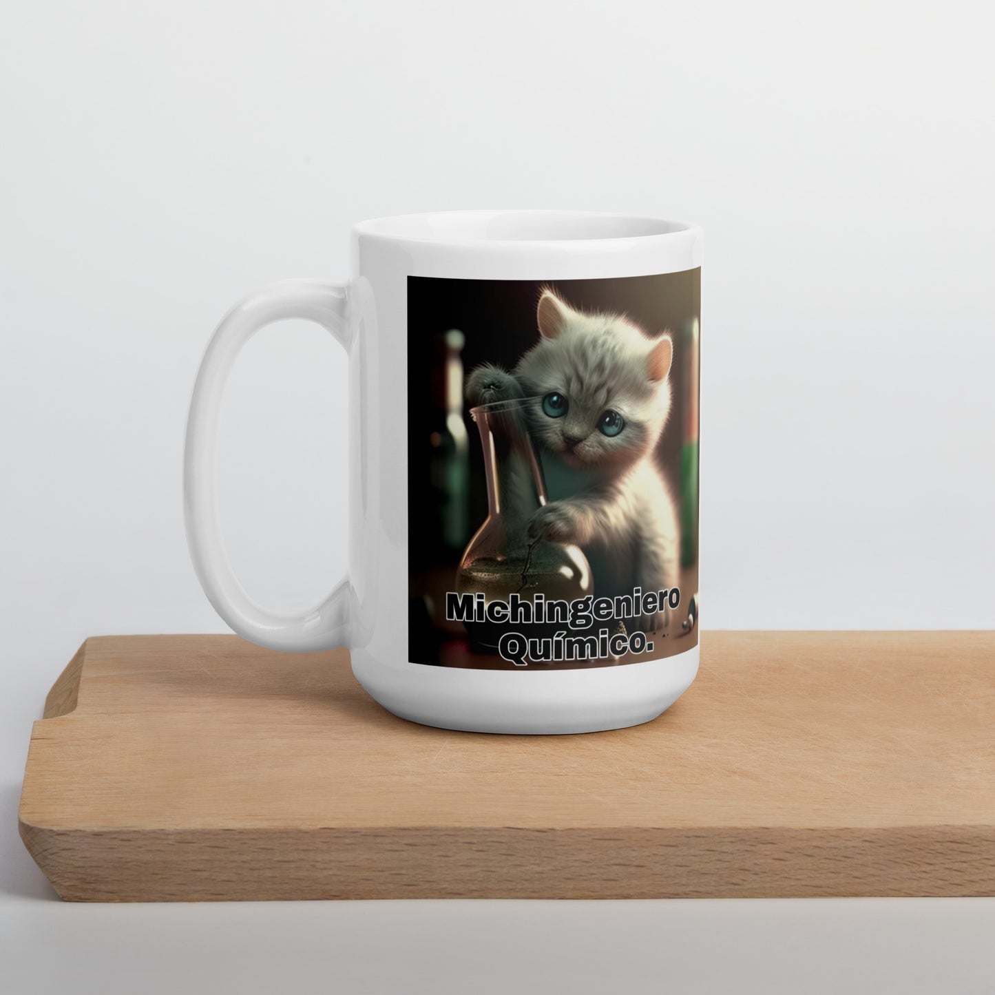 Gato Profesiones Michi Ingeniero Químico Taza