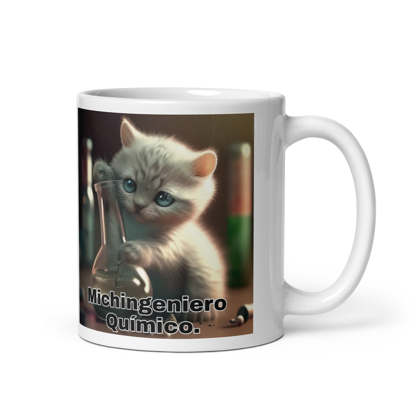 Gato Profesiones Michi Ingeniero Químico Taza