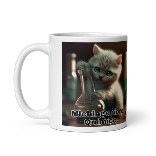 Gato Profesiones Michi Ingeniero Químico Taza