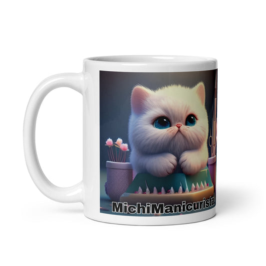 Gato Profesiones Michi Manicurista Taza