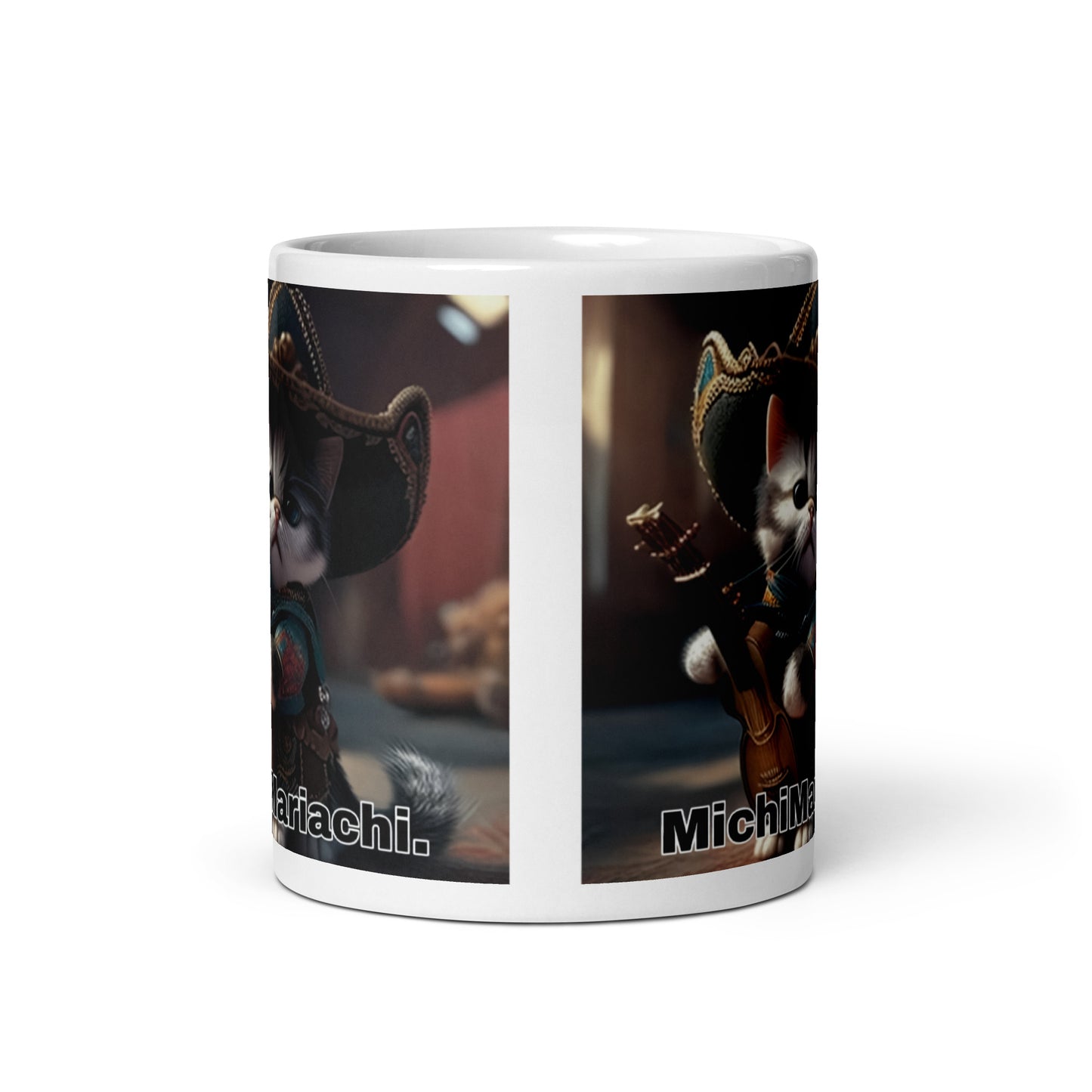 Gato Profesiones Michi Mariachi Taza