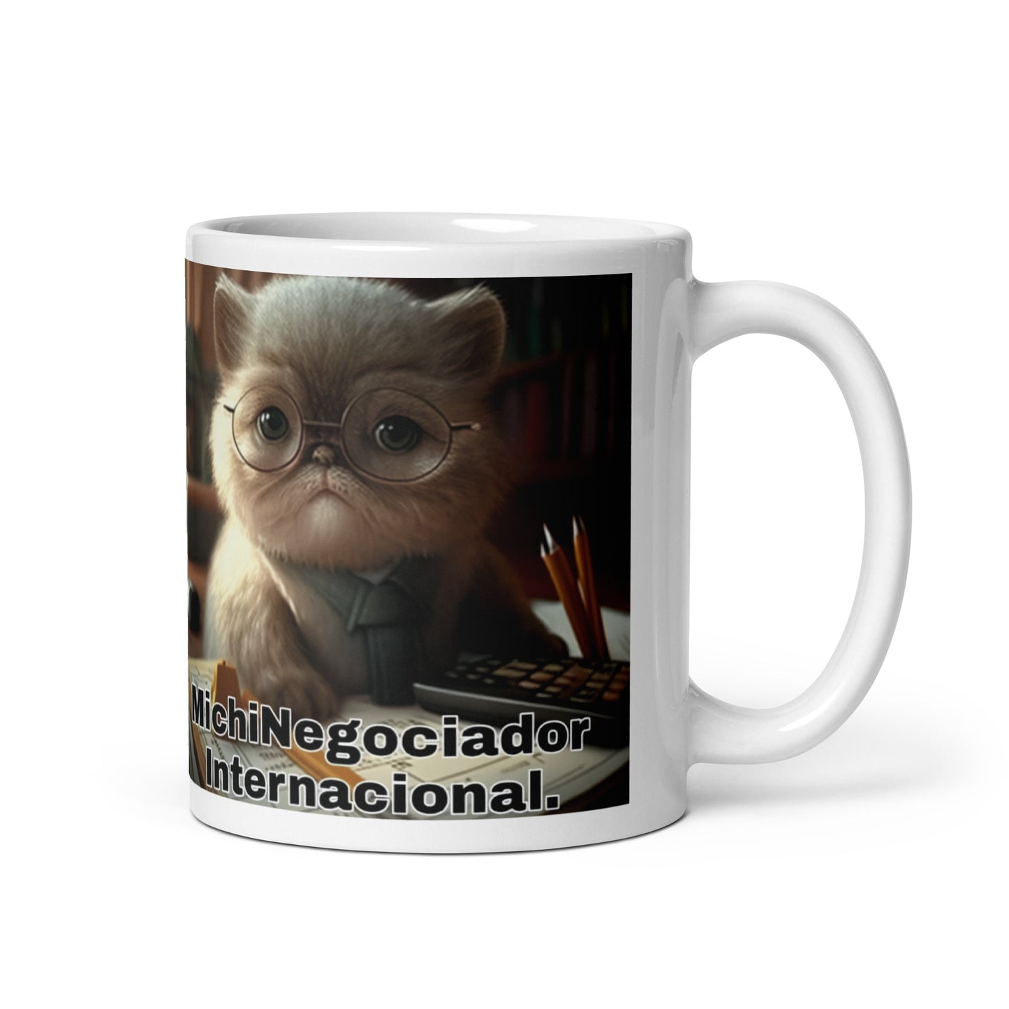 Gato Profesiones Michi Negociador Internacional Taza