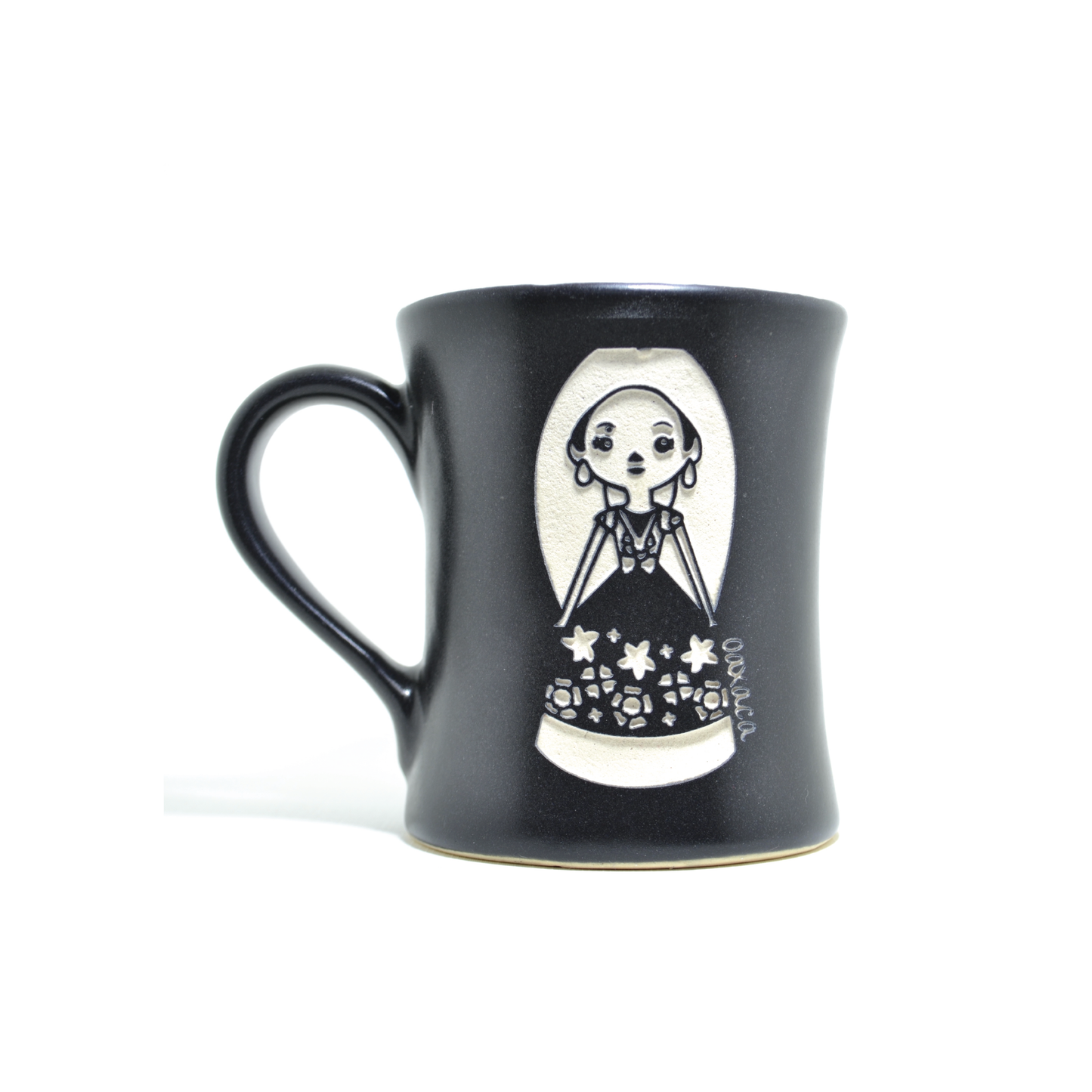 Taza Mexicana Artesanal Muñeca Istmeña Oaxaca