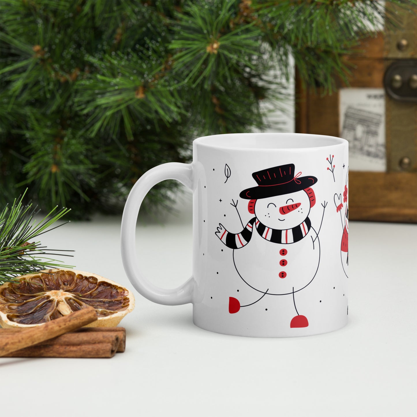 Muñecos De Nieve Taza Navidad