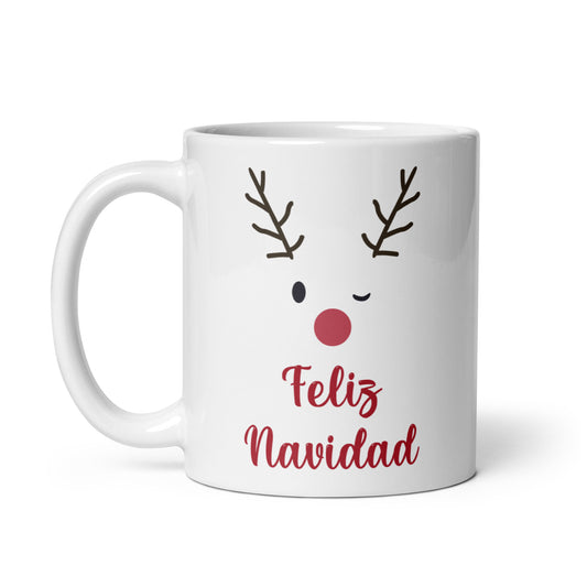 Rodolfo el Reno Feliz Navidad Taza