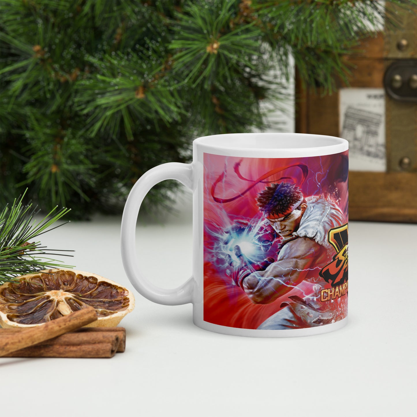 Street Fighter Ryu y Chun li Videouego Taza