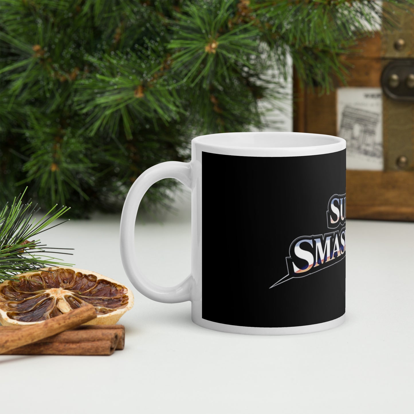 Super Smash Bros Logo Videojuego Taza