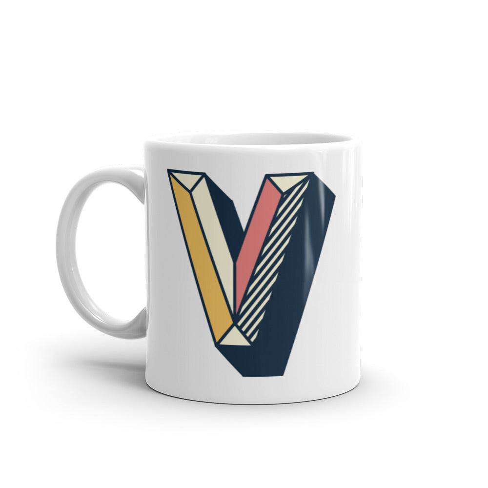 Letras Lineas Retro Taza