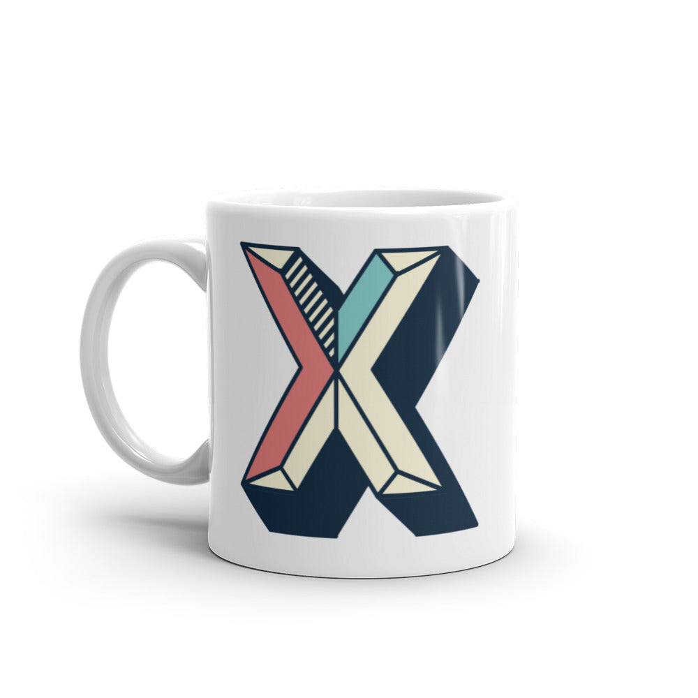 Letras Lineas Retro Taza