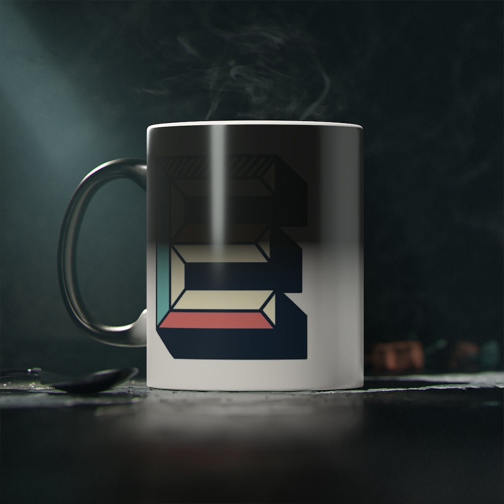 Letras Lineas Retro Taza