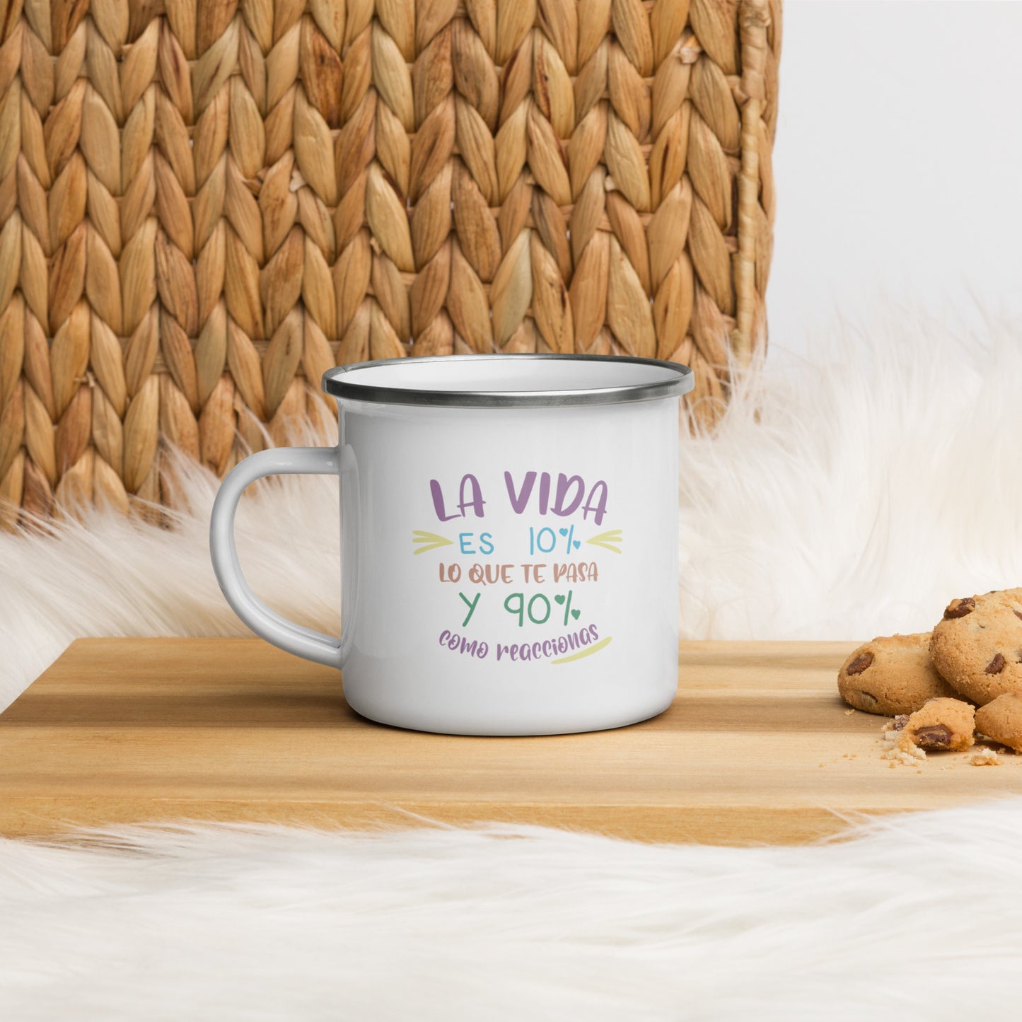 La Vida Es 10% Lo Que Te Pasa Y 90% Como Reaccionas Taza