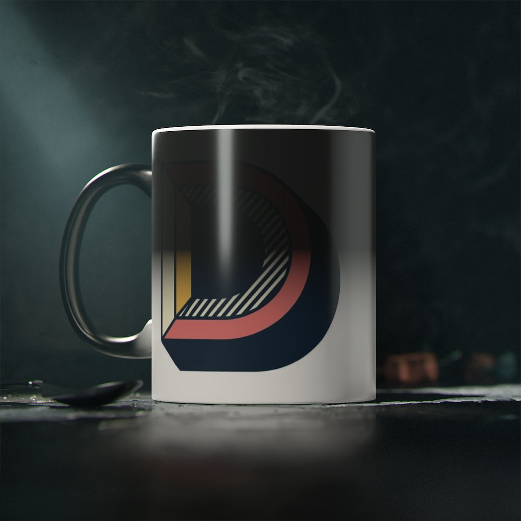 Letras Lineas Retro Taza