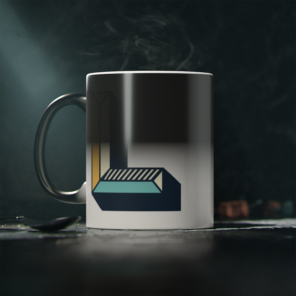 Letras Lineas Retro Taza