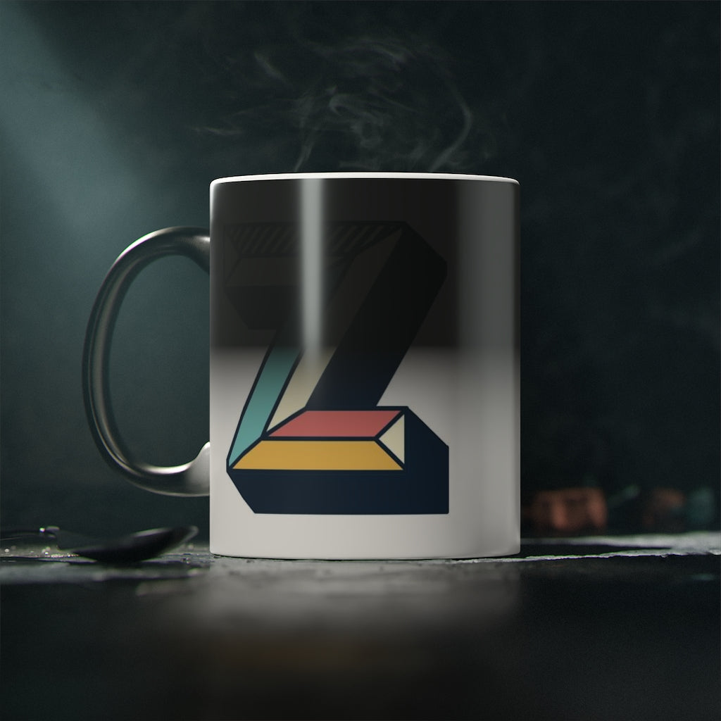 Letras Lineas Retro Taza