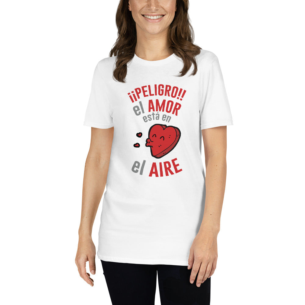 ¡¡¡Peligro!!! El Amor Esta En El Aire Playera Antiamor