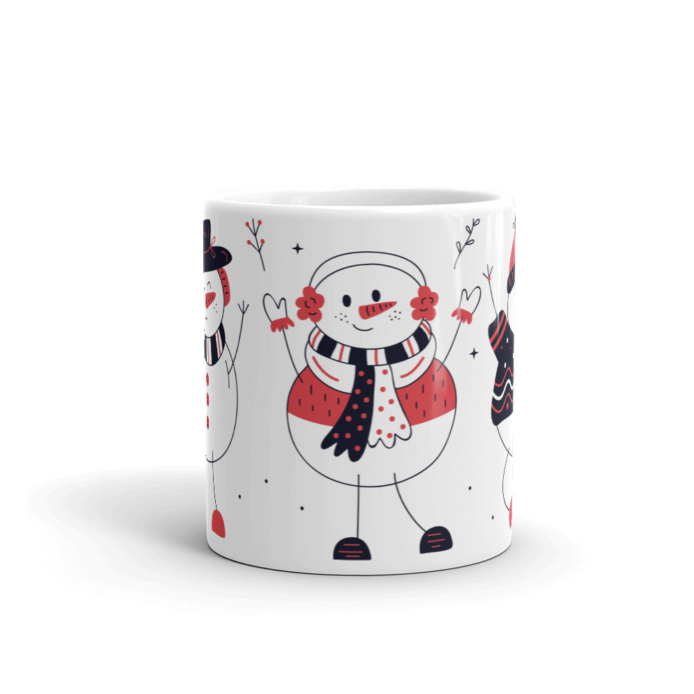 Muñecos De Nieve Taza Navidad