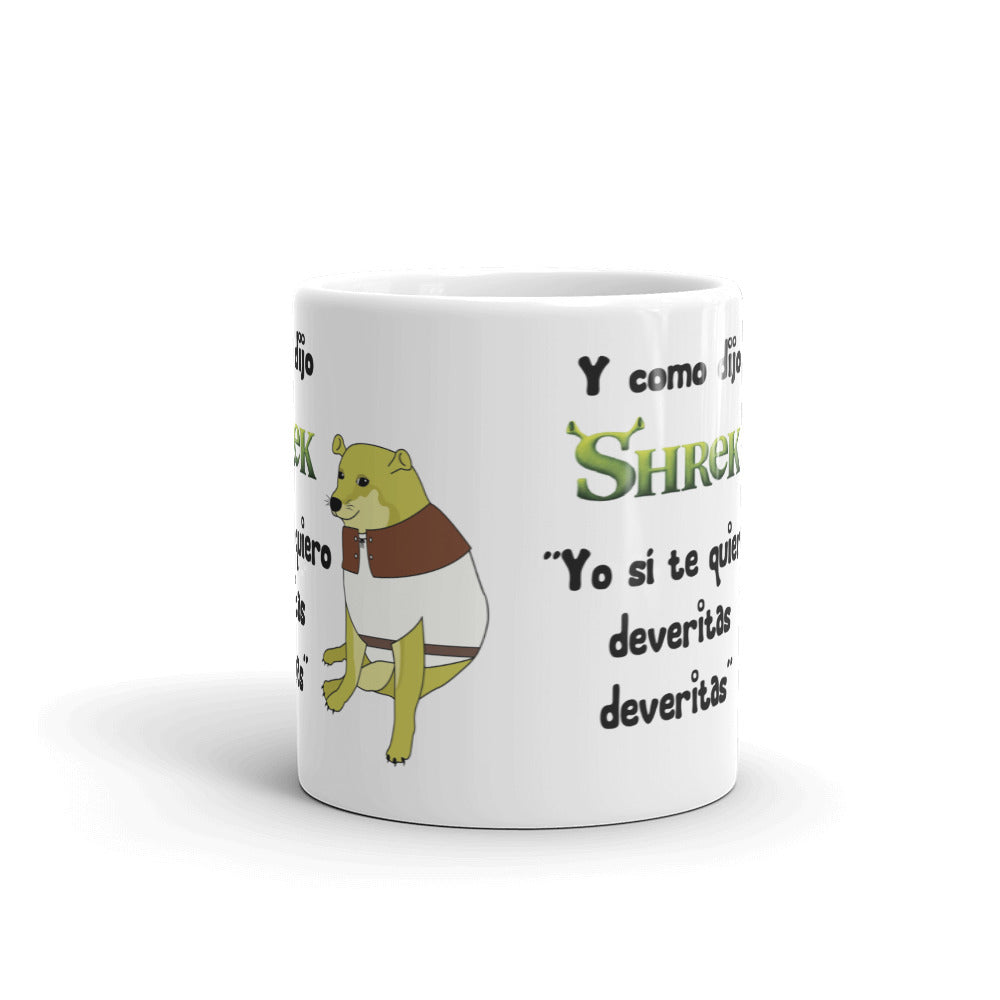 Cheems Y Como dijo  Shrek Taza