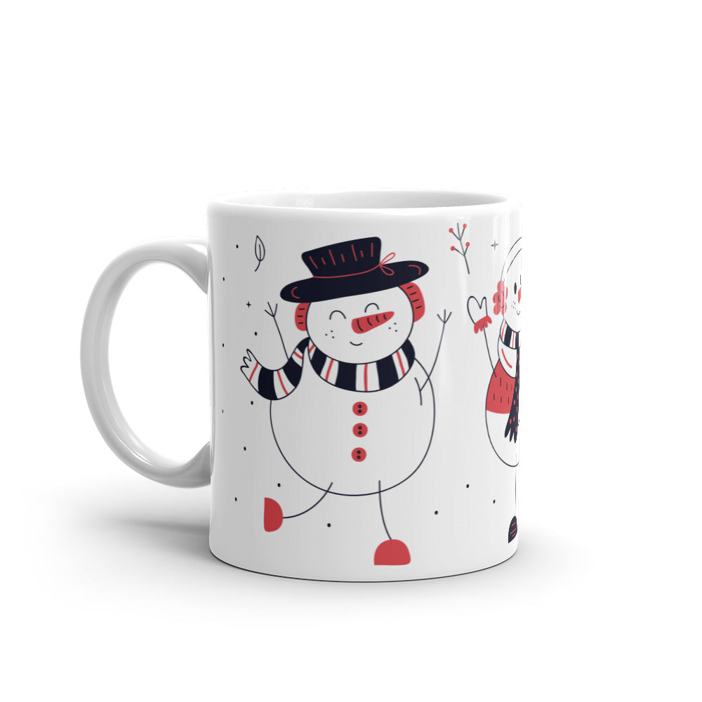 Muñecos De Nieve Taza Navidad