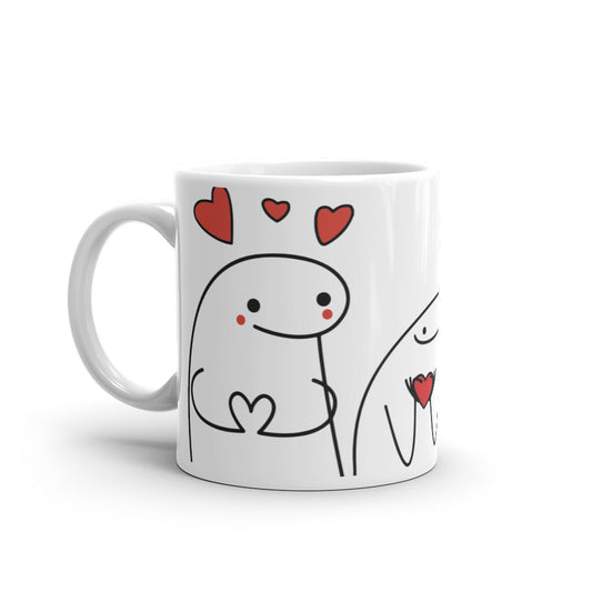 Flork con Corazones de Amor Taza