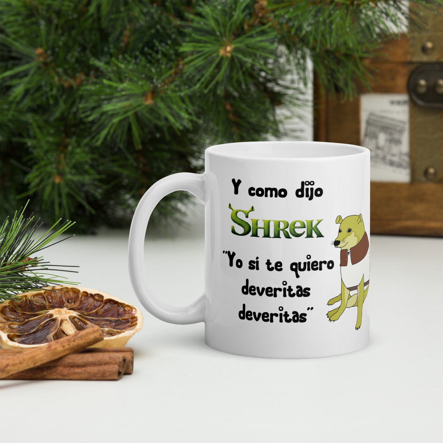 Cheems Y Como dijo  Shrek Taza