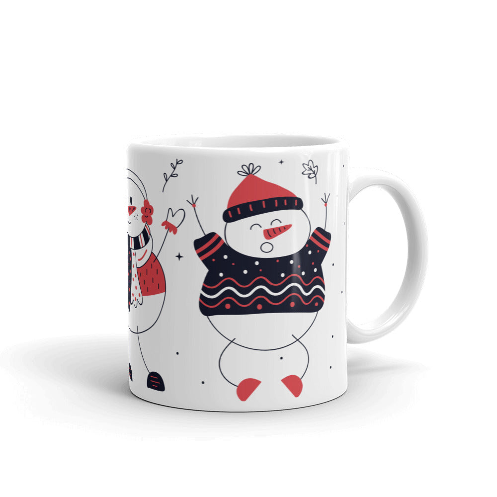 Muñecos De Nieve Taza Navidad