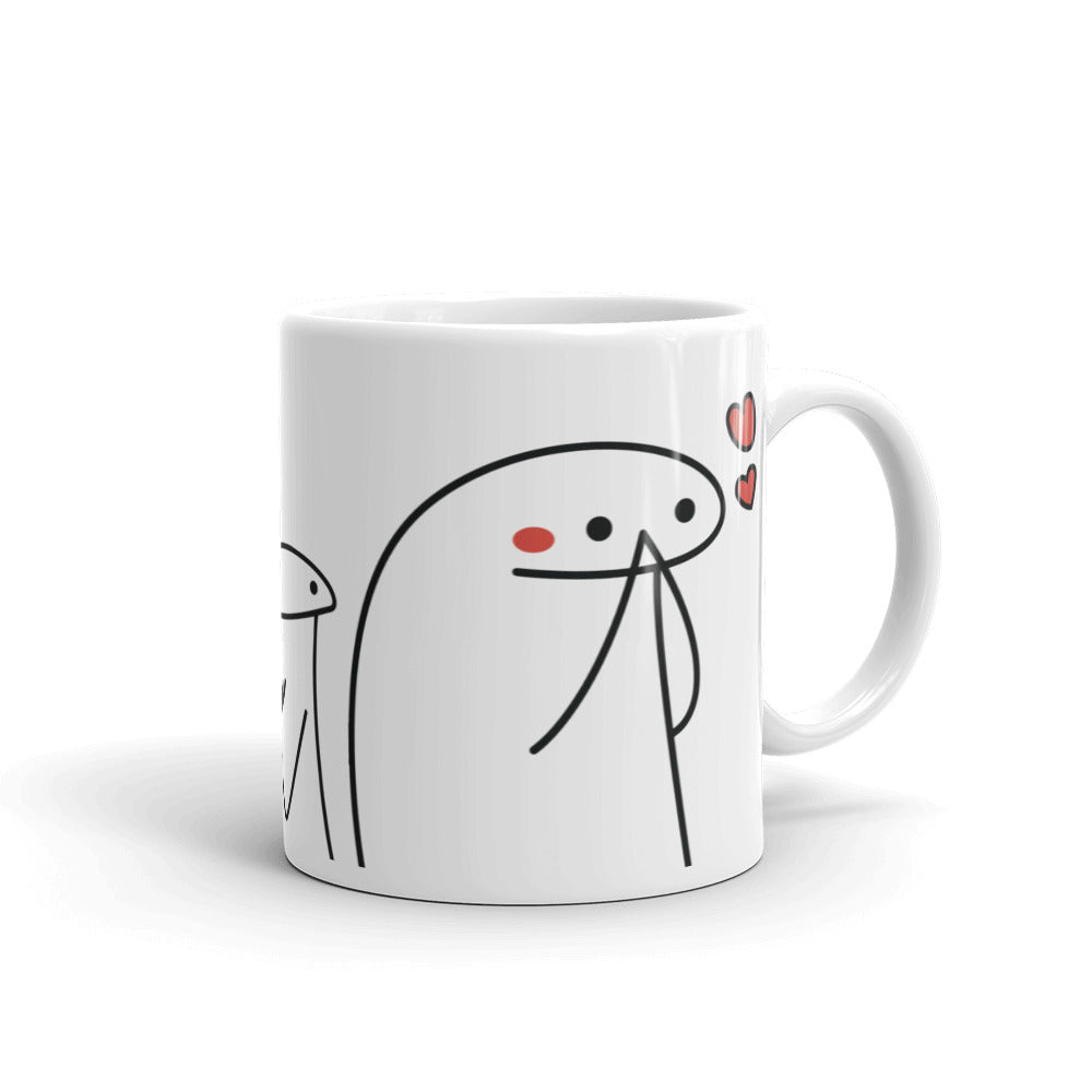 Flork con Corazones de Amor Taza