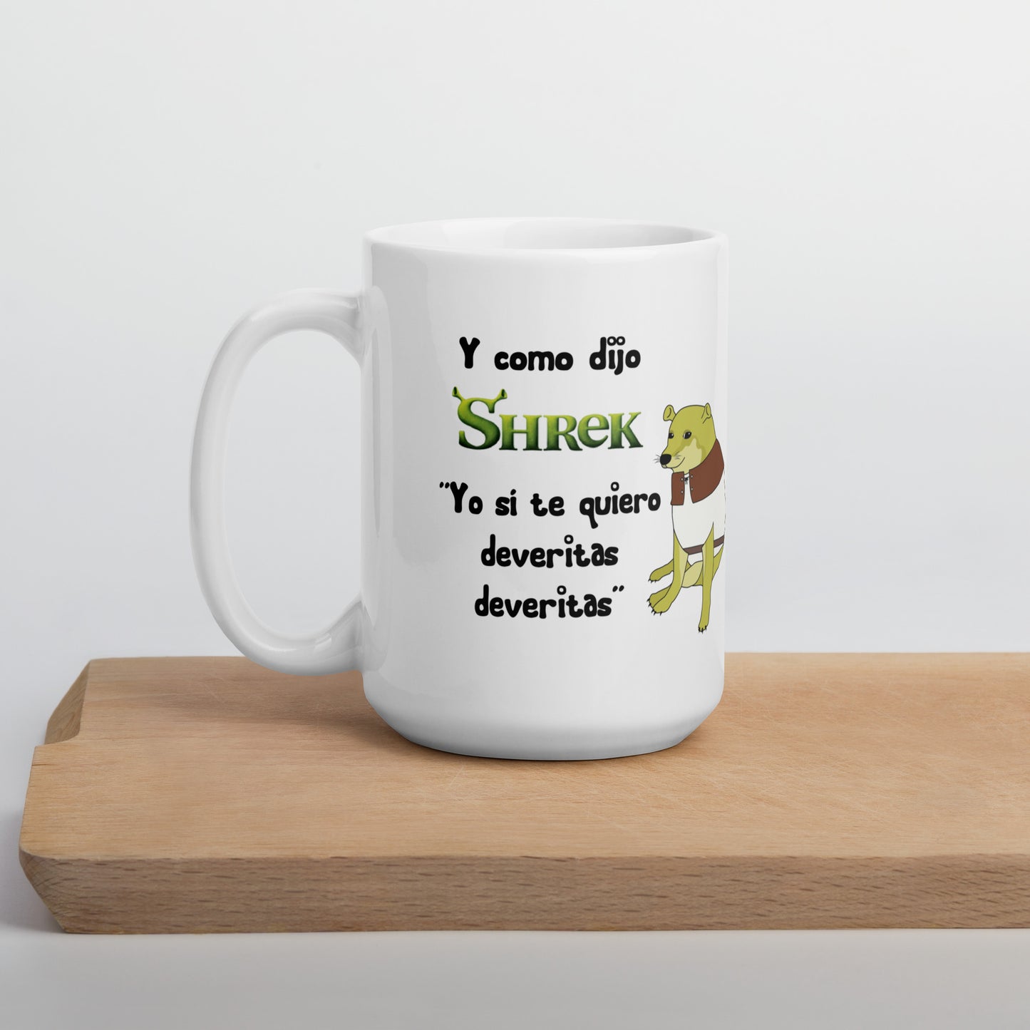 Cheems Y Como dijo  Shrek Taza